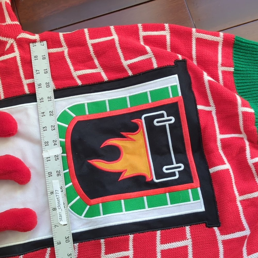 Party Time Red Christmas Sweater Women's Medium/Large Roomie Stretchy Pullover View 6